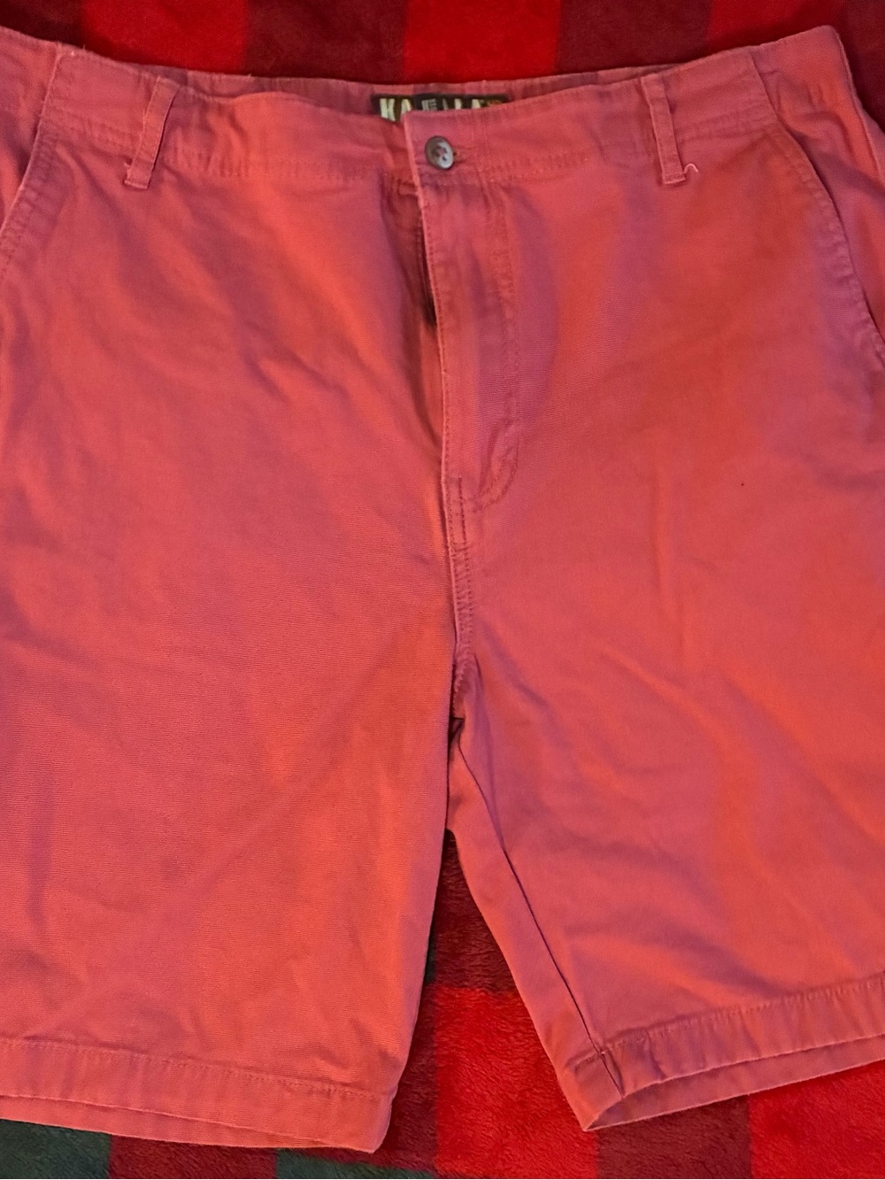 Men's Flat-Front Salmon Shorts by Kahala